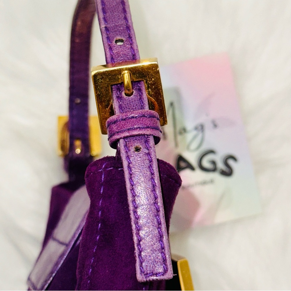 Fendi: Suede Logo FF Mini Tote Bag - Picture 11 of 16